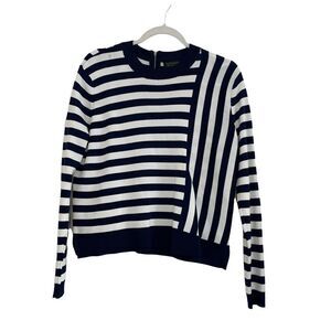 TOPSHOP Striped Navy & White Sweater - 6
